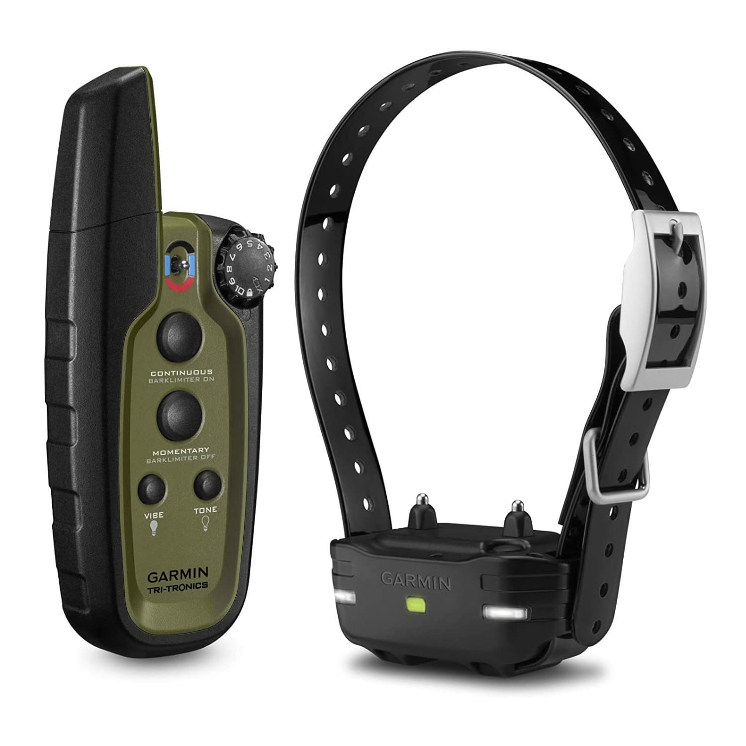 Garmin Sport PRO Dog Training Collar Bundle - Train 1-3 Dogs with Tone & Vibration, Green, One Size, Handheld Control