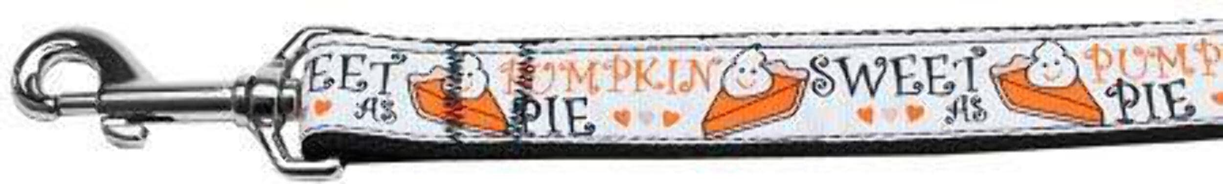 Pet Dog & Cat Nylon Collar or Leash, "Pumpkin Pie" 1" w x 4 ft. leash