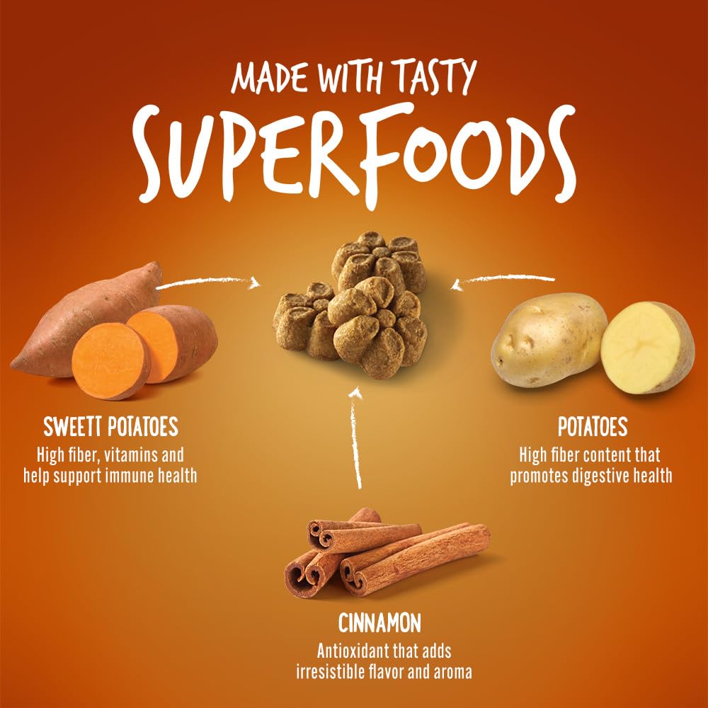Fruitables Baked Dog Treats - Sweet Potato Treats for Dogs - Healthy Low Calorie Treats - Free of Wheat, Corn and Soy - Sweet Po