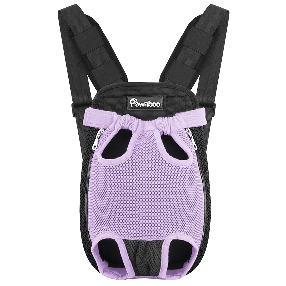 Pawaboo Pet Carrier Backpack, Adjustable Pet Front Cat Dog Carrier Backpack Travel Bag, Legs Out, Easy-Fit For Traveling Hiking Camping For Small Medium Dogs Cats Puppies, Small, Purple