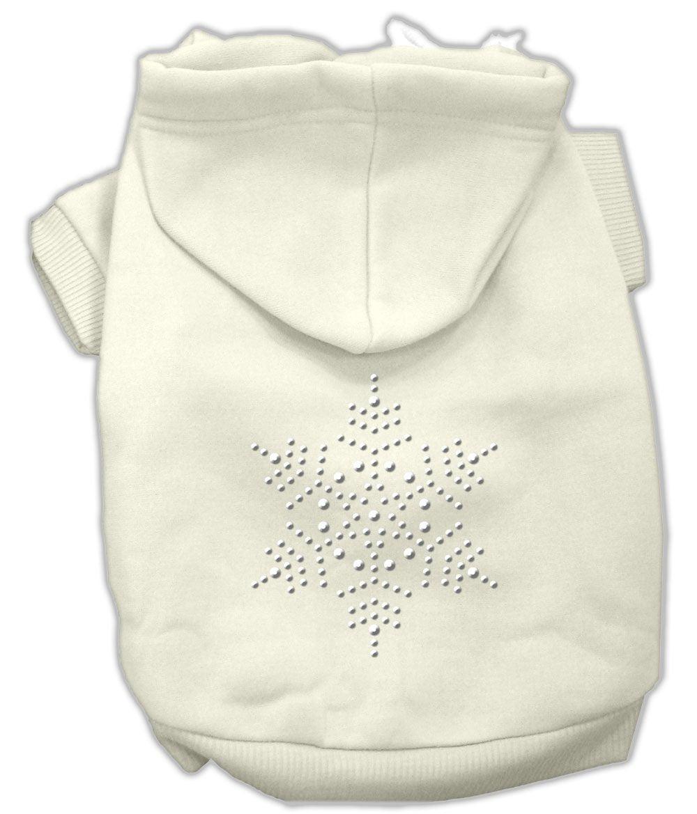 Mirage Pet Products 10-Inch Snowflake Hoodies, Small, Cream