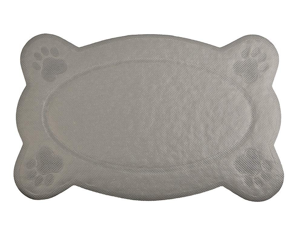 Dm Cat Litter Box Debris Catcher Mat, Kitty Scatter Control Rug, 16X10 Inches, Grey