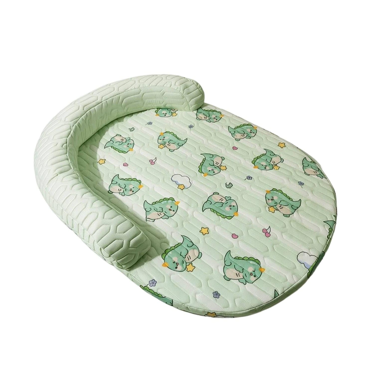 Ojiva Removable Pet Cooling Mat with Side Support Quilted Washable Pet Cooling Bed AntiSlip Dog Bed with Side Support Breathabl