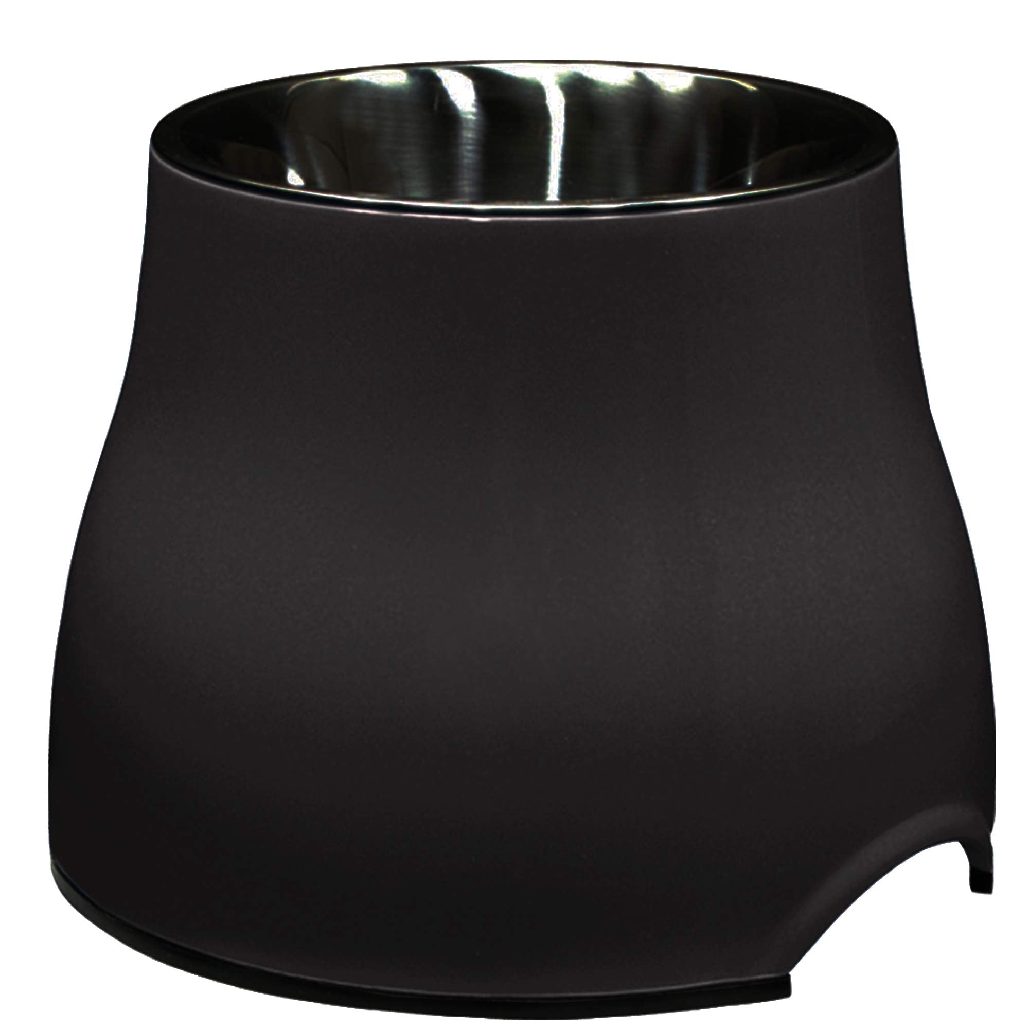 Dogit Elevated Dog Bowl, Stainless Steel Dog Food and Water Bowl for Large Dogs, Black, 73752