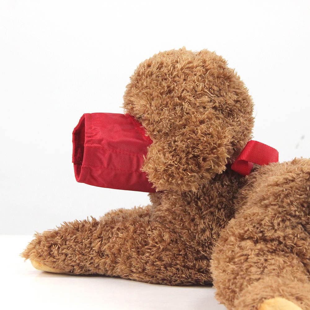 Ateliepets Soft Dog Muzzle For Puppies, Stop Biting, Barking & Chewing - 5 Colors & Sizes (Red, Xsmall)