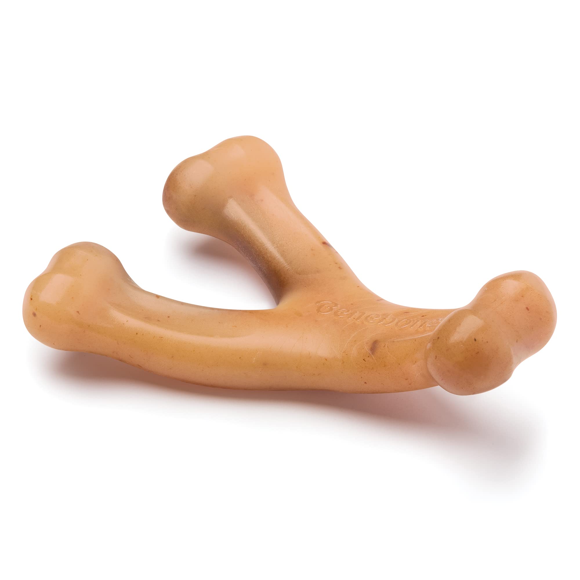 Benebone Wishbone Durable Dog Chew Toy For Aggressive Chewers, Real Chicken, Made In Usa, Small, For Any Breed
