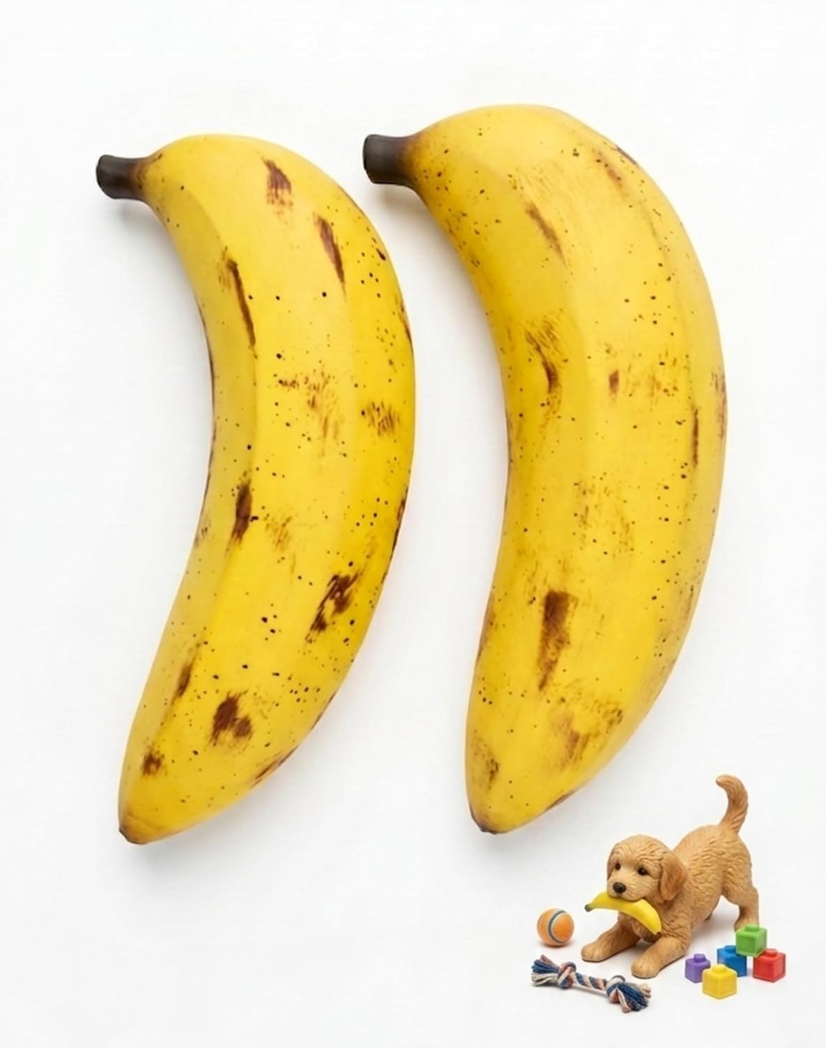 Puppy Hugs Squeaky Banana Dog Toy, Yellow, Chew and Play, Fun Fruit Theme, Plush Toy for Small Puppy