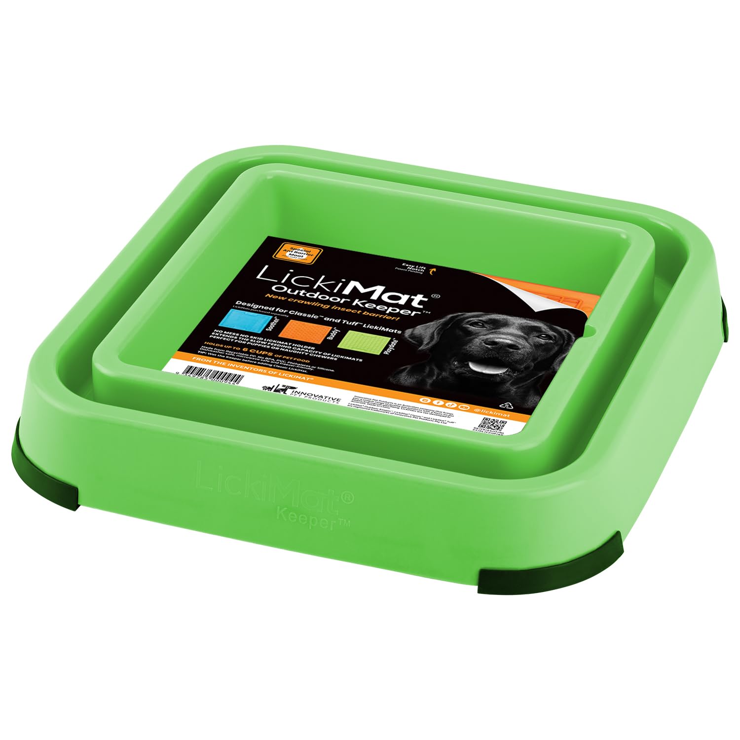 LickiMat Outdoor Keeper Dog Feeding Station - Slow Feeder Lick Mat Keeper for Dogs Food, Treats, Yoghurt & Peanut Butter - Exten