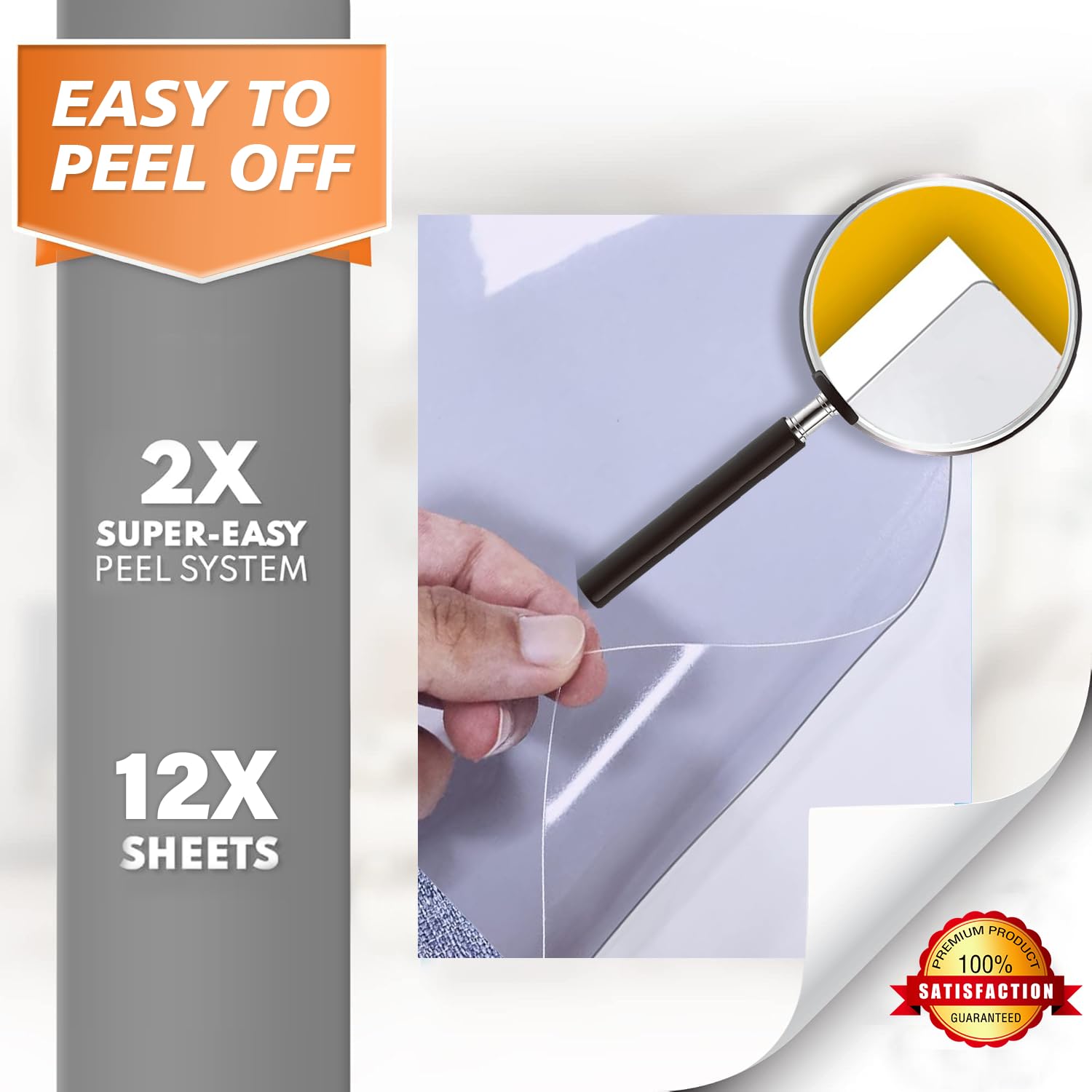 Anti Cat Scratch Furniture Protector-12 Pack Single Side Couch Protector For Cats, Clear Cat Scratch Deterrent For Door Walls