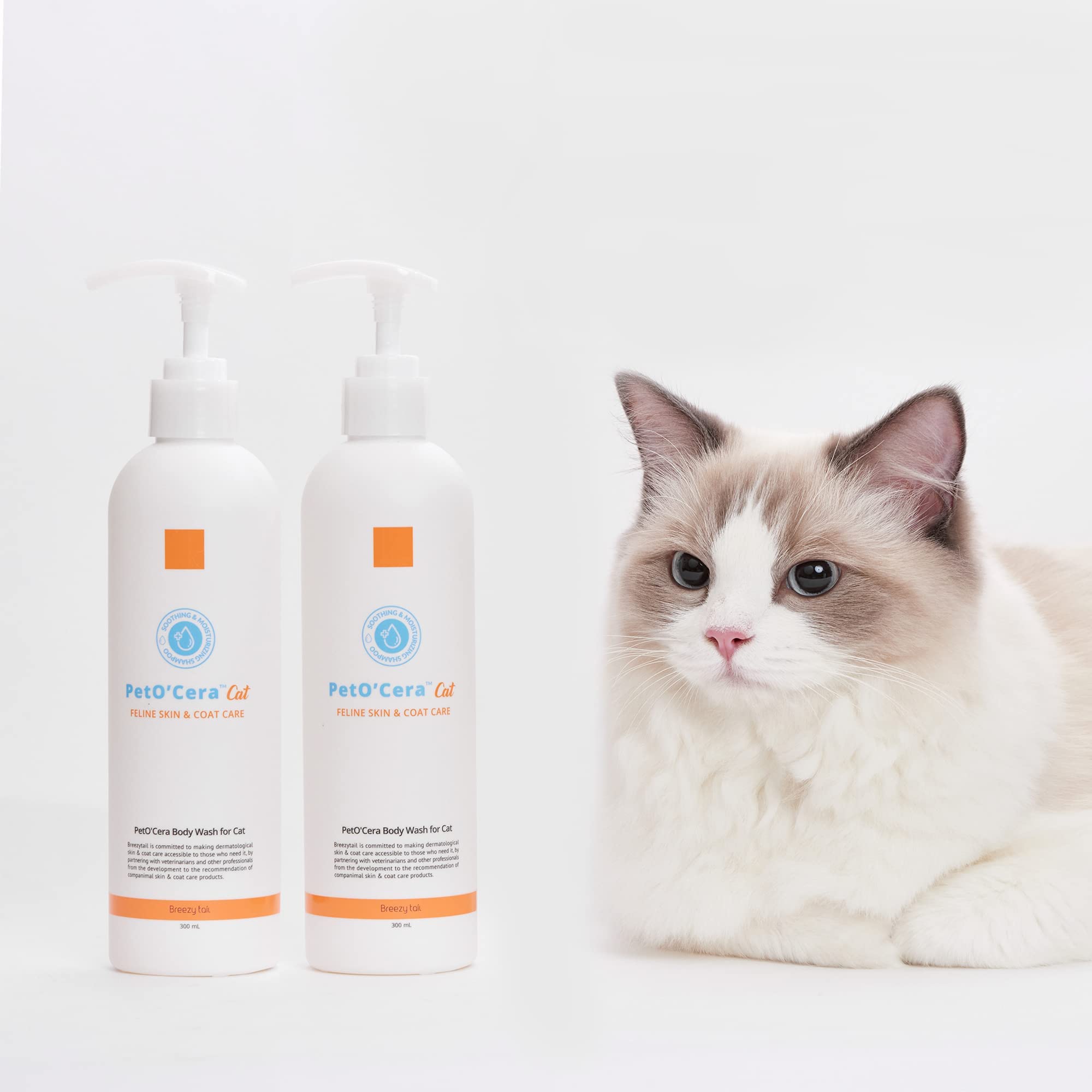 Breezytail Peto?era Cat Shampoo | All-In-One Cat Shampoo | Hypoallergenic Itch Relief &Moisturizing | Veterinarian Approved And Formulated Shampoo For Cats (1 Bottle (10.1Oz))