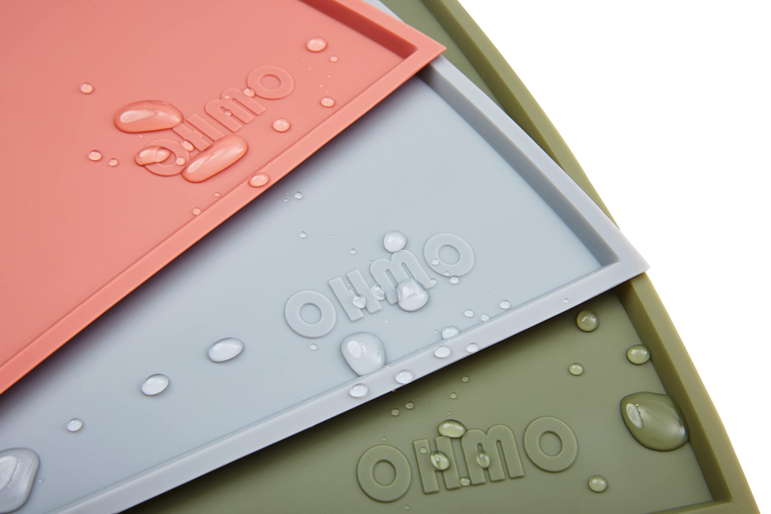 Ohmo - Cat Food Mat, Silicone Pet Feeding Mat For Floor Non-Skid Waterproof Dog Water Bowl Tray, Easy To Clean Pet Placemat