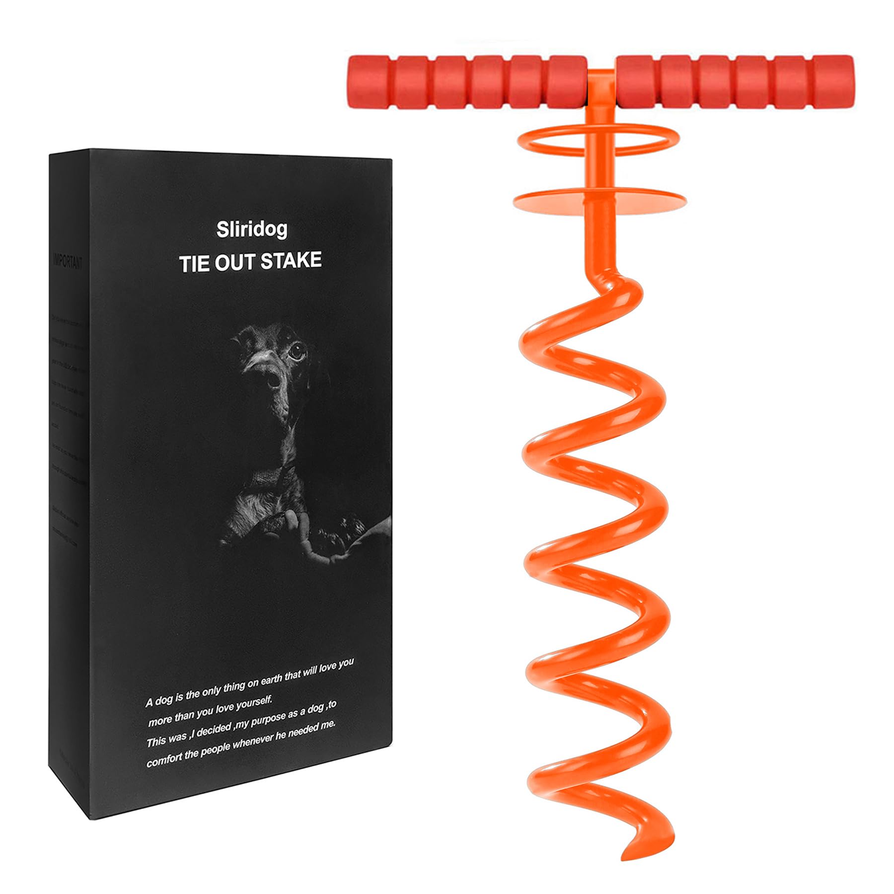 Sliridog Dog Tie Out Stake,Heavy Duty Stake For Large Dogs,Strongest Dog Anchor Holds 2 Large Dogs Up To 200 Lbs,Safe On Yard,Be
