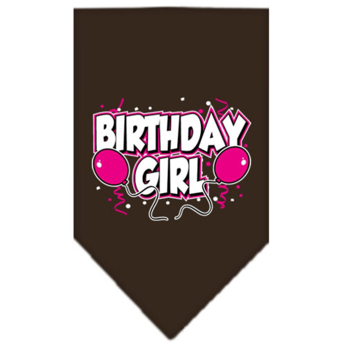 Pet and Dog Bandana Screen Printed, &quot;Birthday Girl -or- &quot;Birthday Boy&quot; Cocoa Birthday Girl(Small)