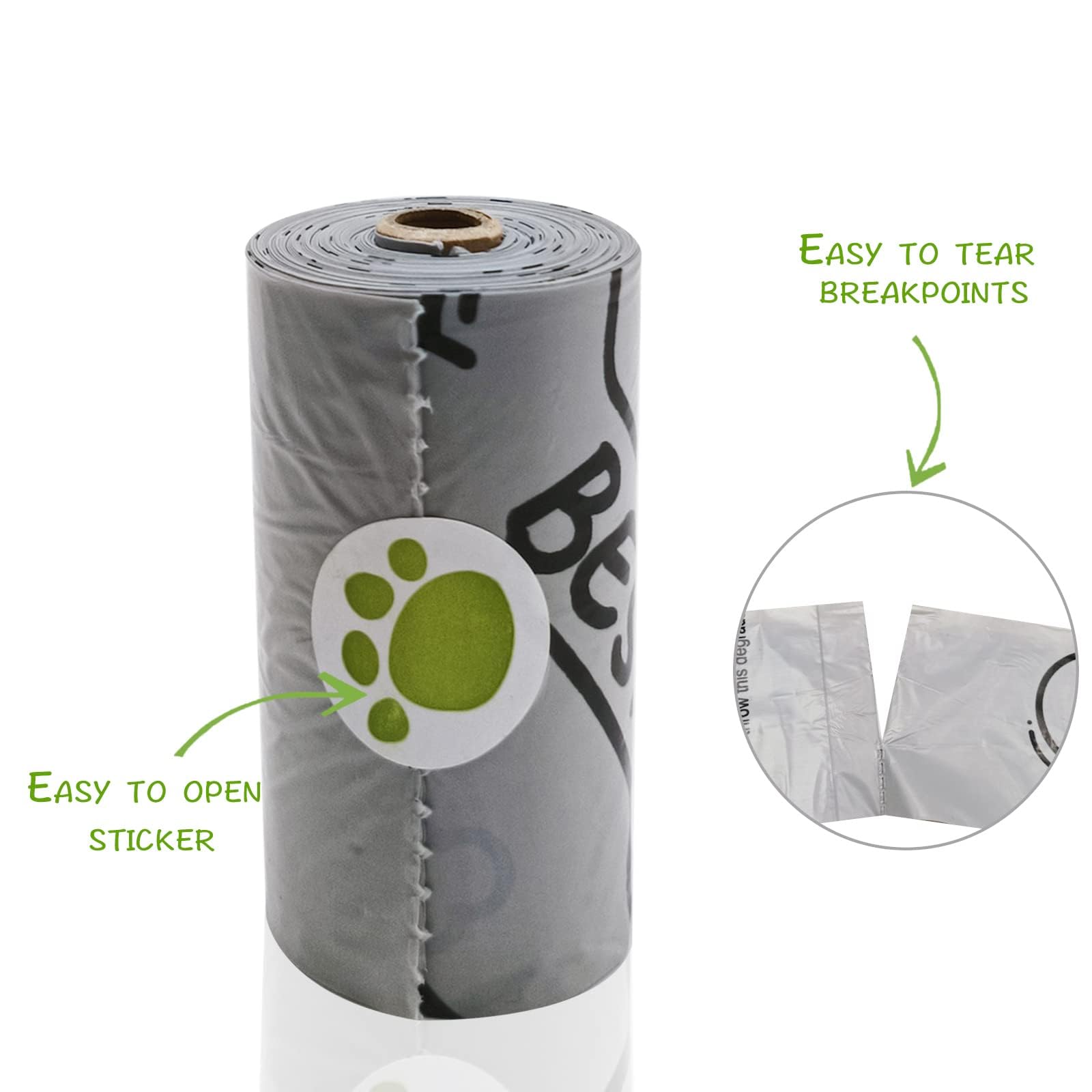 Yuchiya 9 Pack Dog Poop Bag With Holder Dog Waste Bags Dispenser With Silver Leash Clip Doggie Poop Bags With Poop Bag Holder Bi