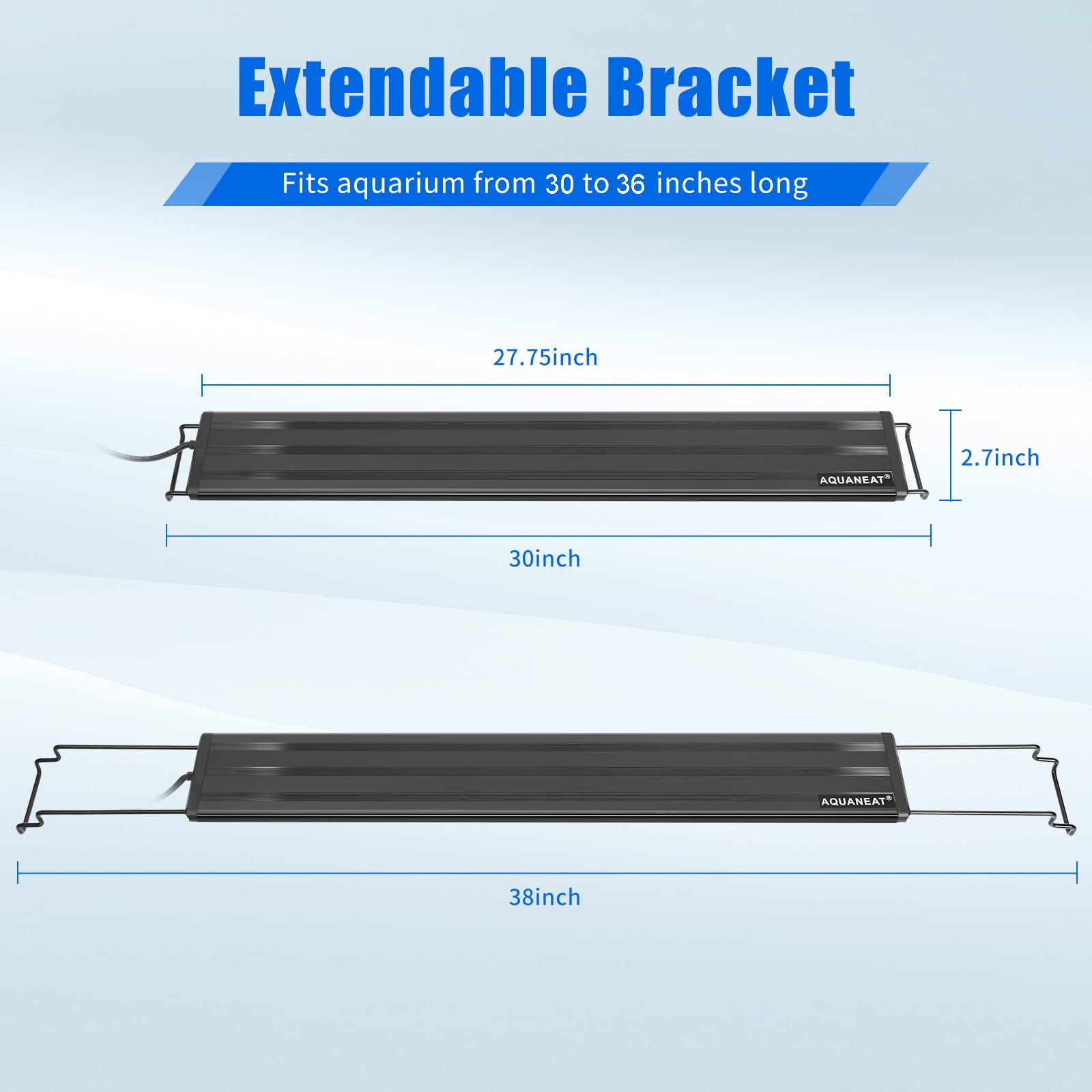 AQUANEAT LED Aquarium Light - Full Spectrum, 30"-38" Fresh Water, Multicolor, Model LED-A993/A994/A996