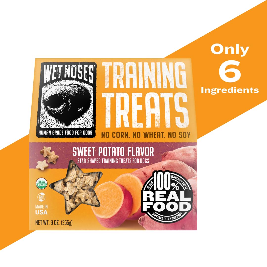 Wet Noses Little Stars Sweet Potato Organic Dog Training Treats, 9-Ounce
