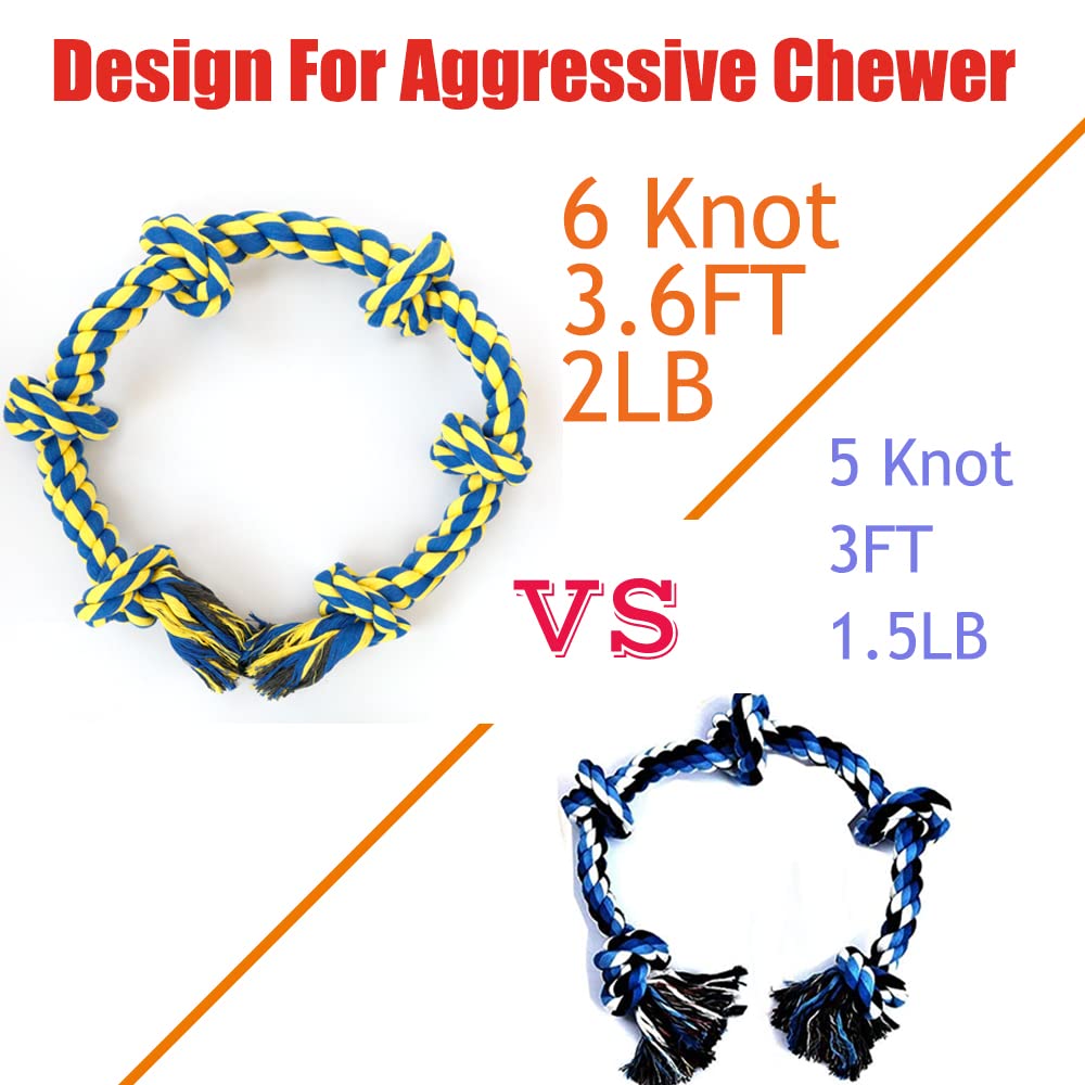 Fejapa Large Dog Rope Toys For Aggressive Chewers - Pitbull Tug Of War, Heavy Duty, Outdoor, Medium To Large Breed, Durable Dog