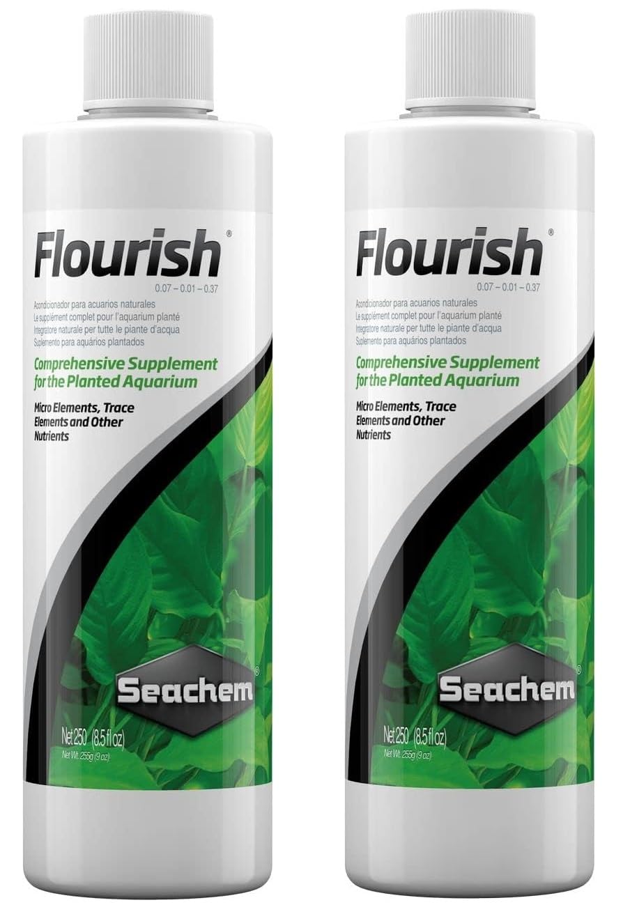 Seachem Flourish Freshwater Plant Supplement - Aquarium Element and Nutrient Blend 250 ml (Pack of 2)