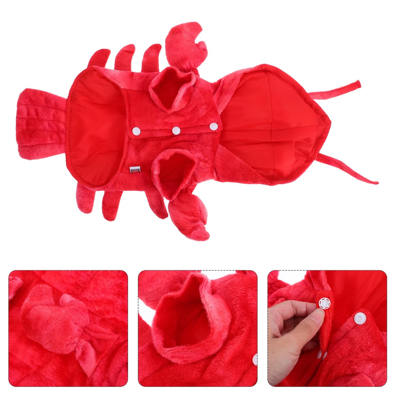 BESPORTBLE Dog Cat Lobster Costume, Pet Halloween Cosplay Costumes Funny Puppy Halloween Apparel Pet Clothes Hoodie Outfit for S