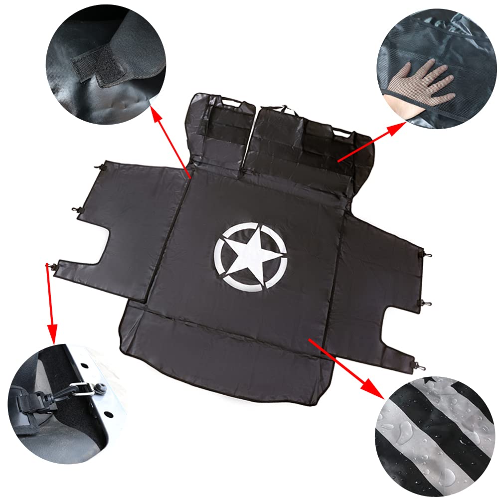 Bestaoo Dog Trunk Liner For Jeep - Heavy Duty Waterproof Oxford Cargo Protector For 2007-2025 Wrangler Jk Jl 4-Door, Nonslip Was