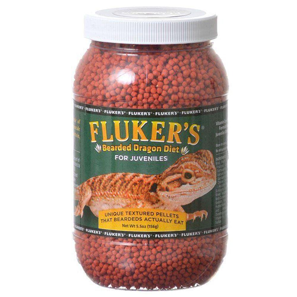 Flukers Bearded Dragon Omnivore Diet with Real Crickets (Juvenile Formula, 5.5 oz.)