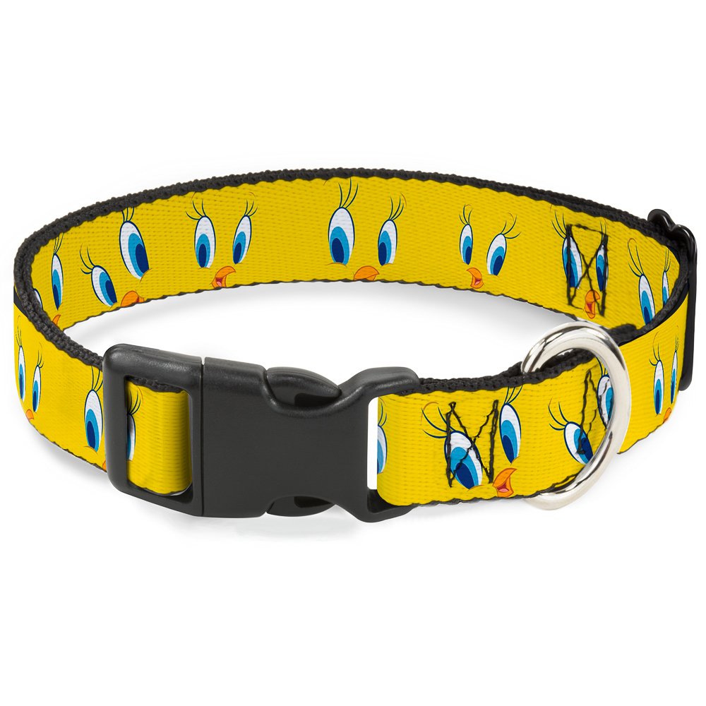 Buckle-Down Plastic Clip Collar - Tweety Bird Expressions2 - 1' Wide - Fits 9-15' Neck - Small