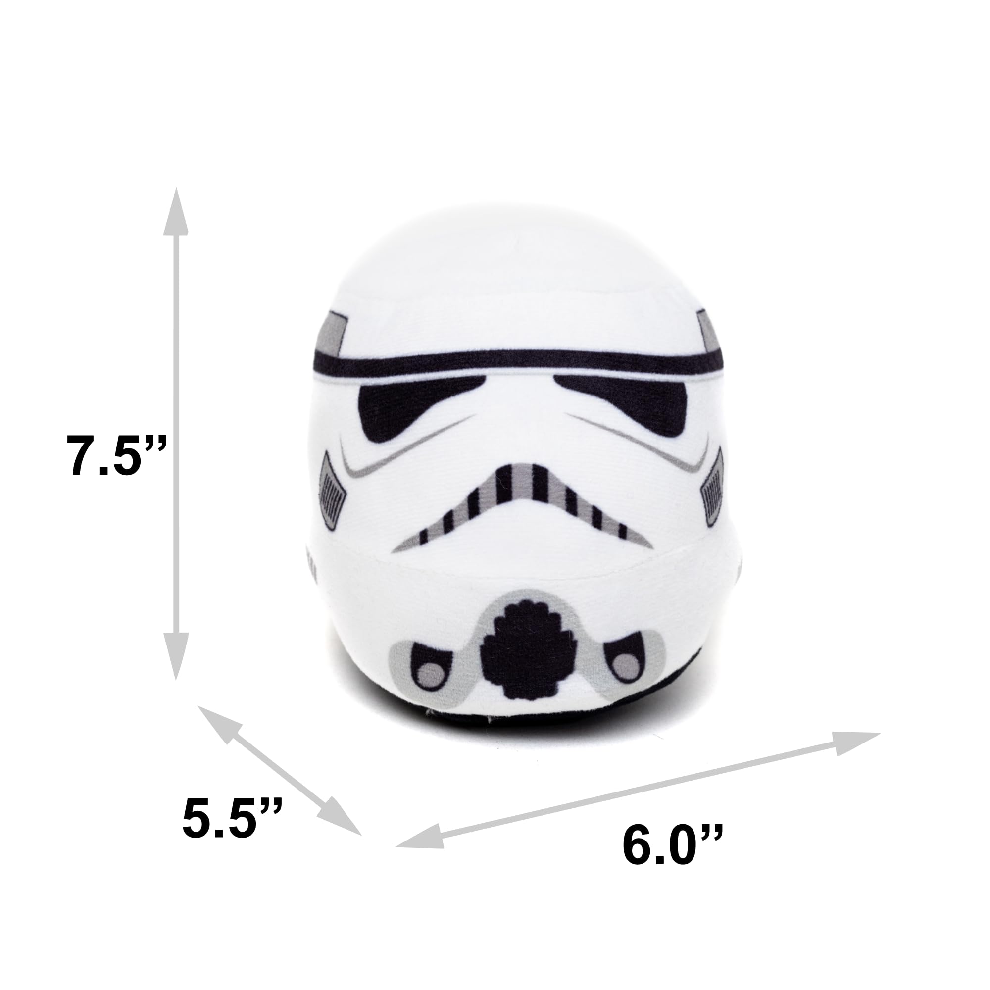 Star Wars Dog Toy, Stormtrooper Helmet White Pet Toy, Plush, 5.5 x 6