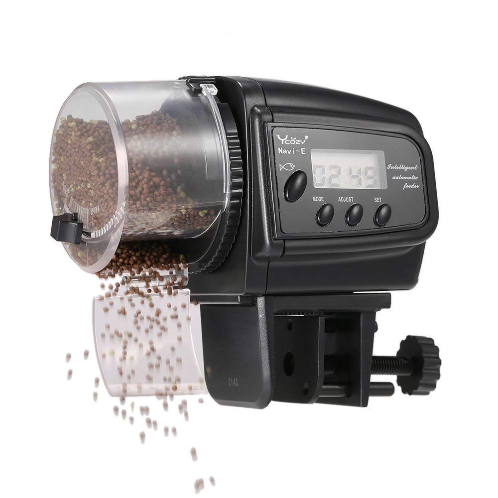 Ycozy Automatic Fish Feeder Moisture-Proof Electric Auto Fish Food Feeder For Aquarium Fish/Turtle/Goldfish Feeder Intelligent T