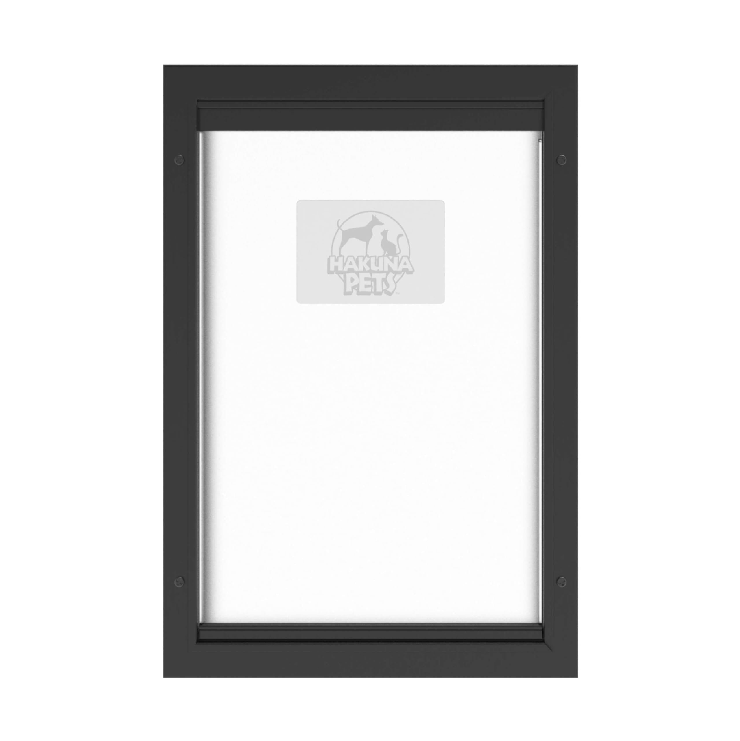 Hakuna Pets Deluxe Aluminum Pet, Cat and Dog Door with 2-Way Locking Panel for Screens, Doors and Walls up to 2.8 Thick, Large, 