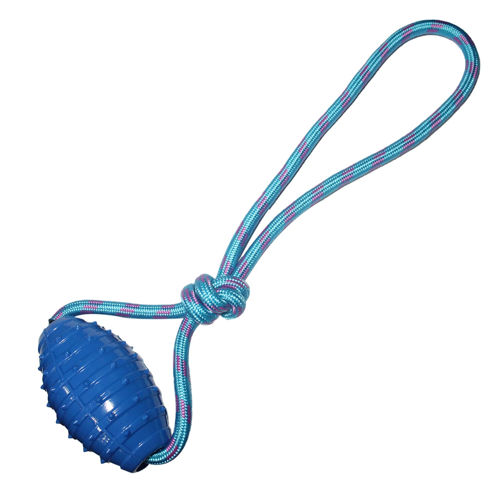 Emily Pets Dog TPR Rubber Rugby Spike Ball Rope Toy for Puppy and Small BreedDog Interactive Ball for Training,Dog Toy for Fetc