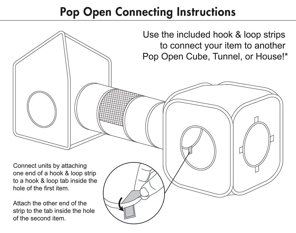 Kitty City Jungle Cat Cube Combo, Collapsible Cat Cube, Cat Bed, Tunnel, Cat Toy