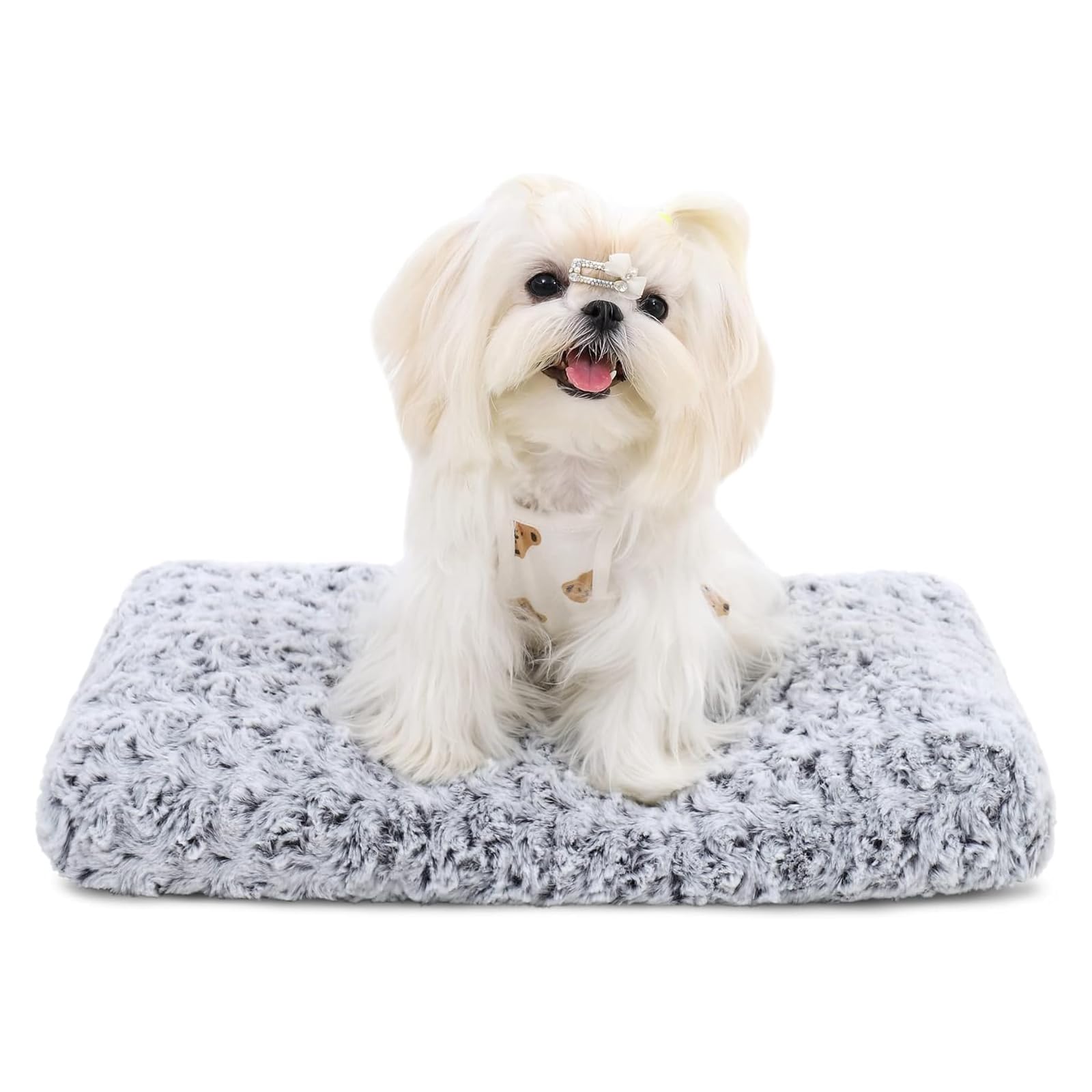 Washable Dog Bed Deluxe Plush Dog Crate Beds Fulffy Comfy Kennel Pad Anti-Slip Pet Sleeping Mat For Large, Jumbo, Medium, Small