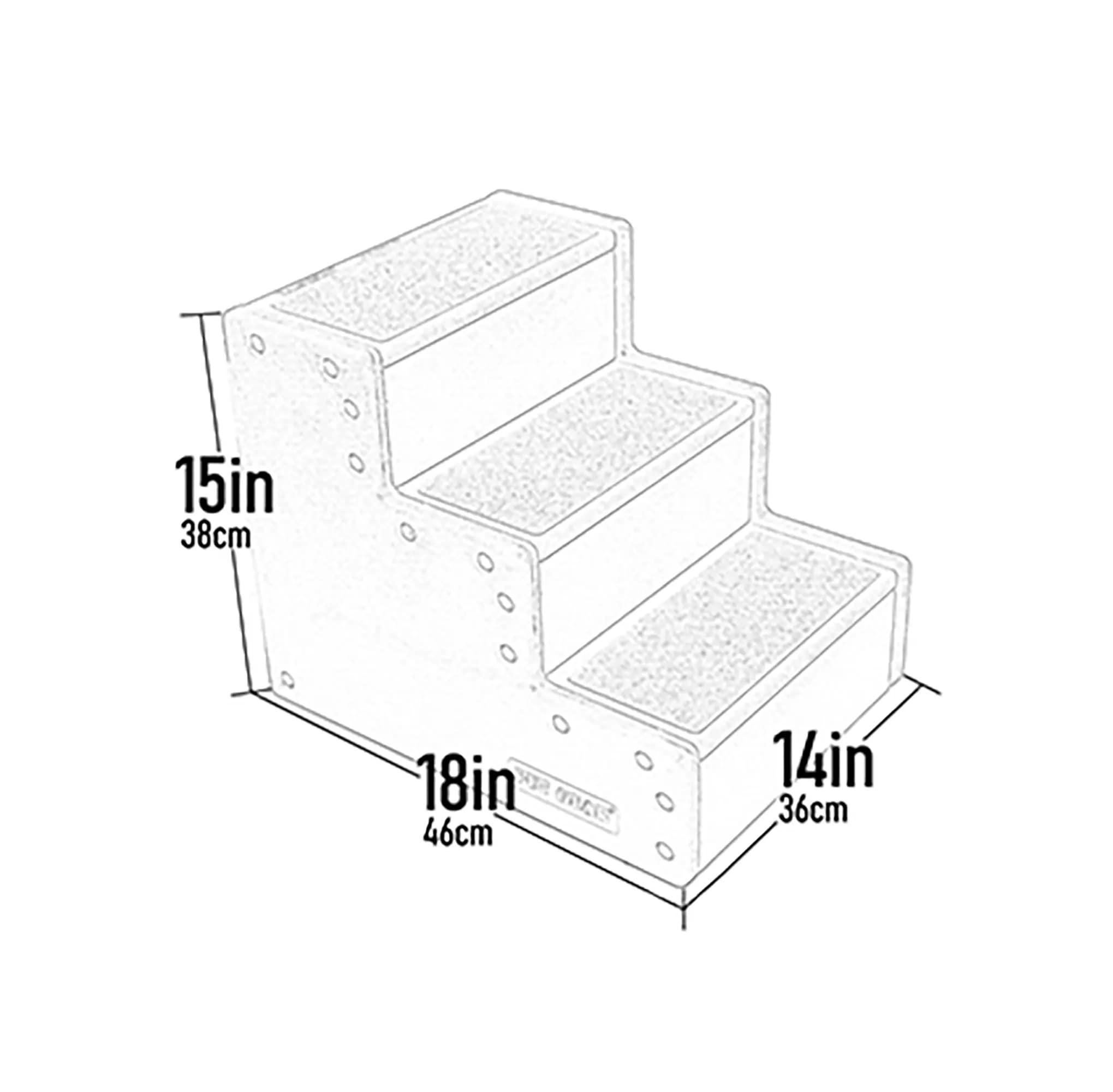 Pet Gear Pet Step Iii Pet Stairs For Small Dogs And Cats Up To 50 Pounds, Lightweight, No Tools Required- Fog