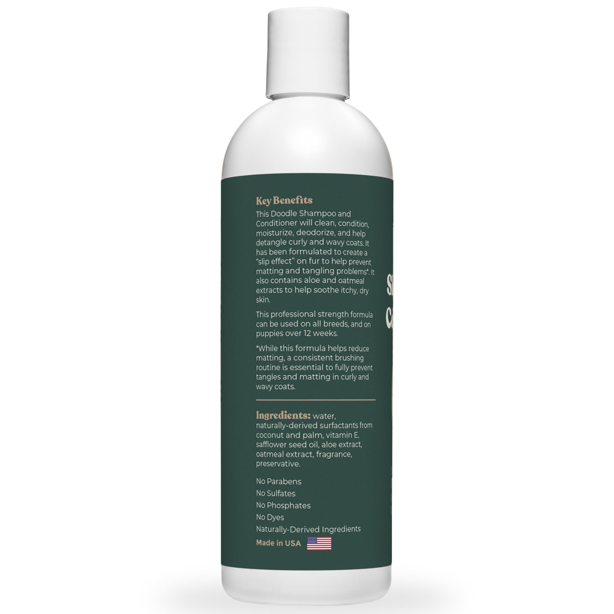 Doodle Shampoo and Conditioner - Best Dog Shampoo for Goldendoodle, Poodles, Doodle Breeds - for Curly & Wavy Coats - Natural In
