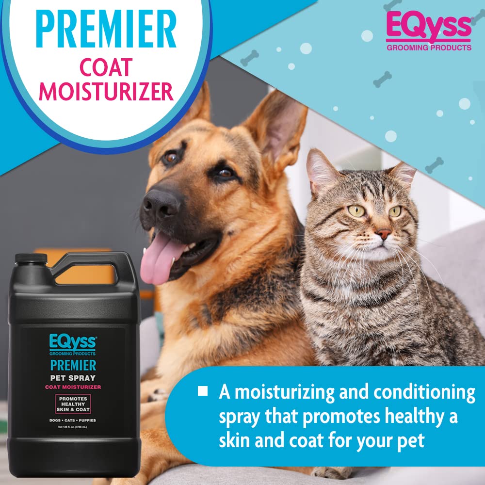 EQyss Premier Pet Spray - Moisturizes & Conditions for Healthy Skin & Coat, Non-greasy, Repels Dust & Dirt - Great for Dogs, Cat