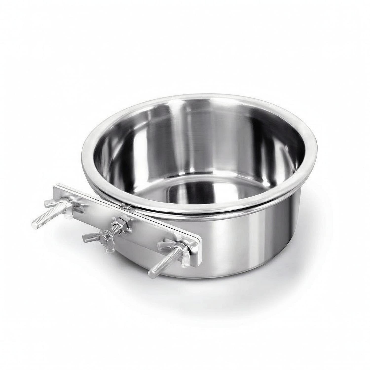 Zoomella Stainless Steel Dog Bowl With Mounting Bracket SpillResistant Dog Crate Bowl Mountable Mounted For Dogs, Pet Owners, 3