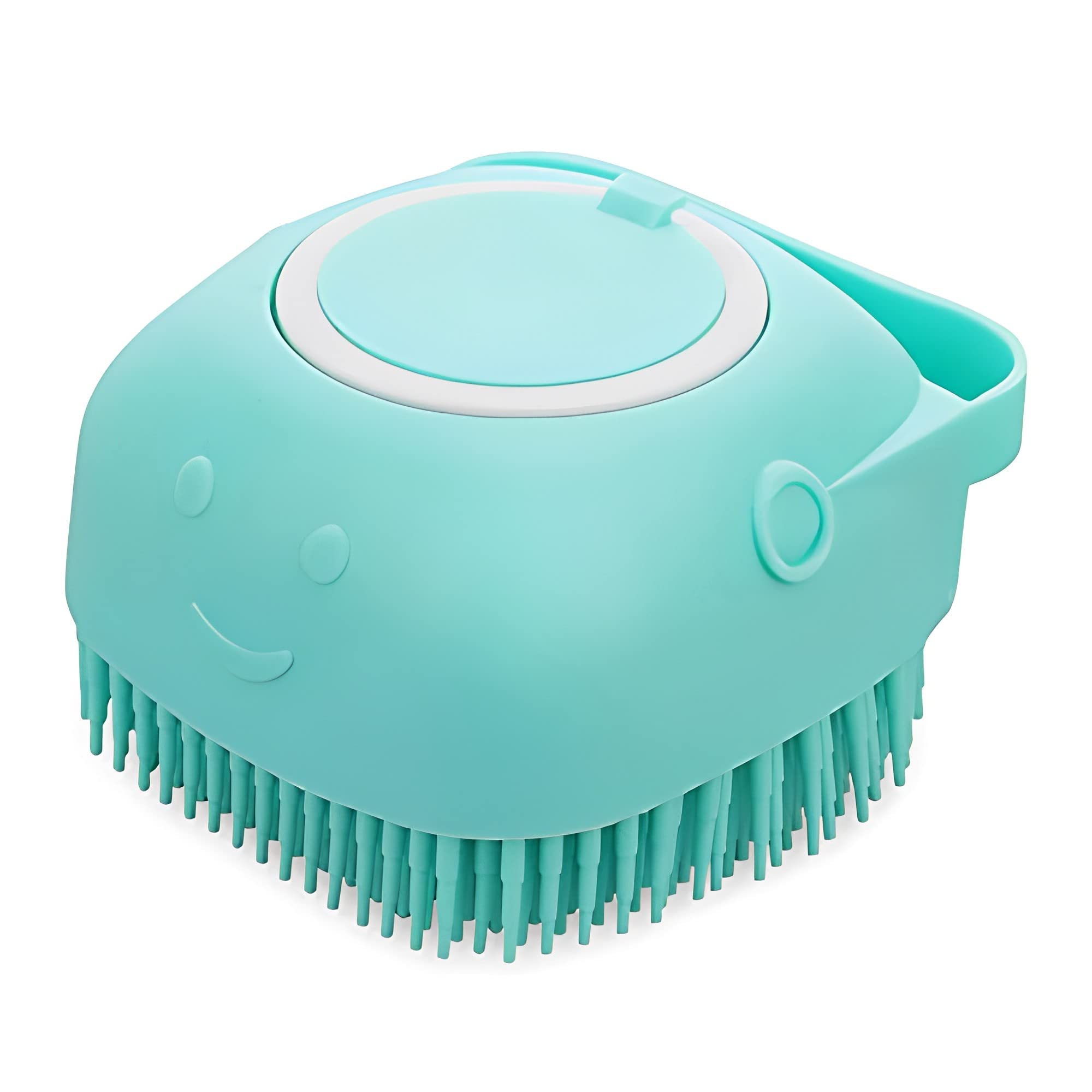 Molain Dog Cat Bath Brush Comb Silicone Rubber Dog Grooming Brush Silicone Puppy Massage Brush Hair Fur Grooming Cleaning Brush 