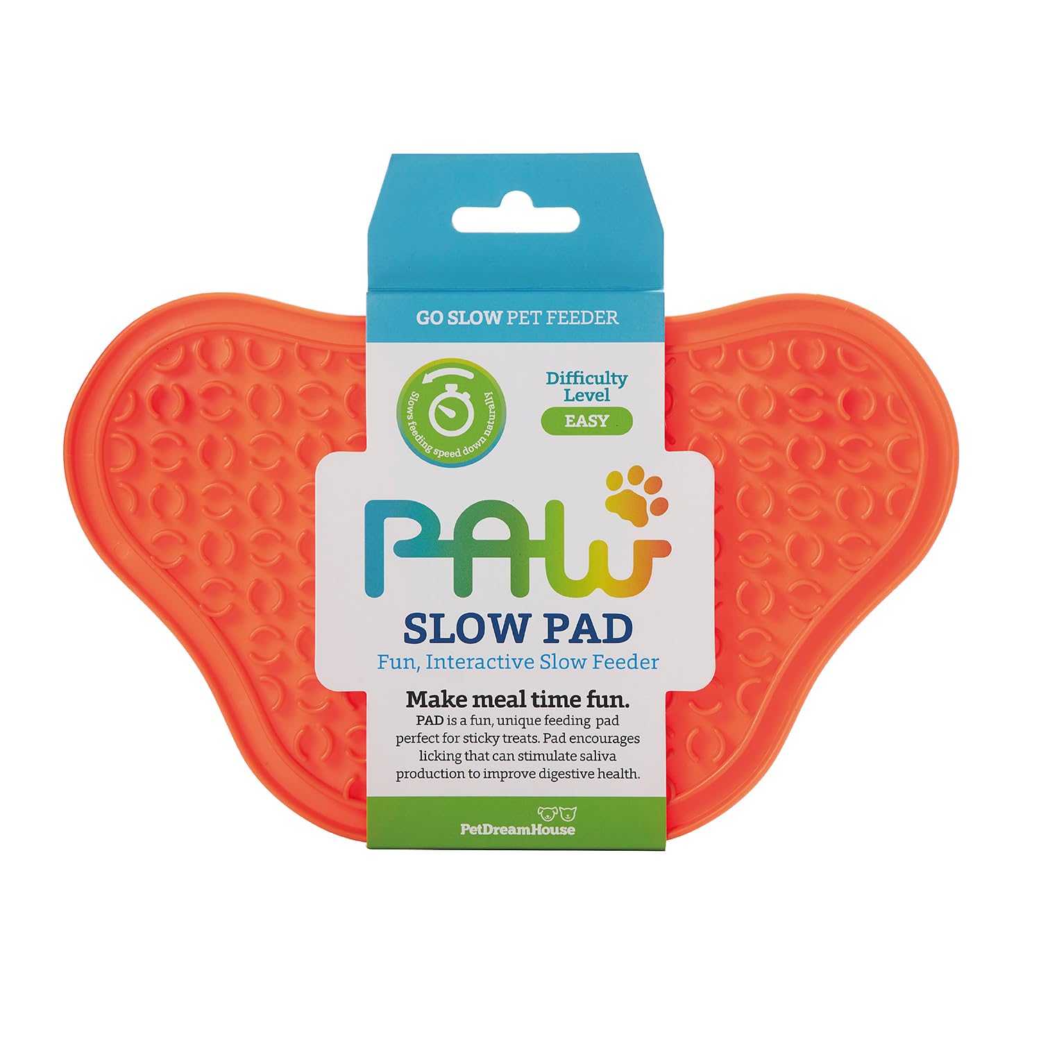 PetDreamHouse Lick Paw Pad & Slow Feeder for Dogs, Anti-Boredom, Distraction Mat, Reduces Anxiety w/Stress-Relief Stimulating Li