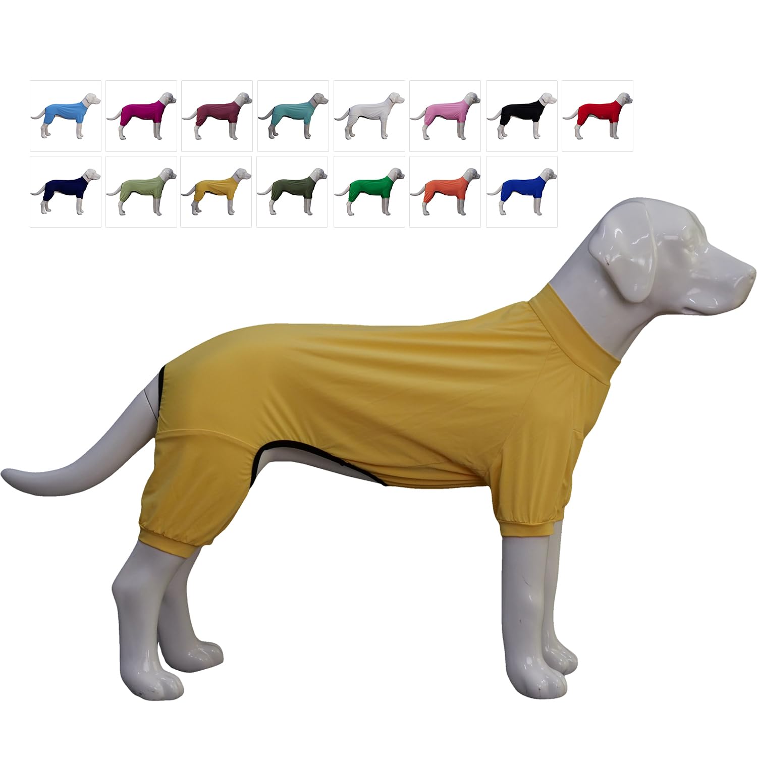 Lovelonglong Dog Jumpsuit With Uv Protection And Quick-Dry Fabric For Spring Summer Pet Pajamas Yellow M