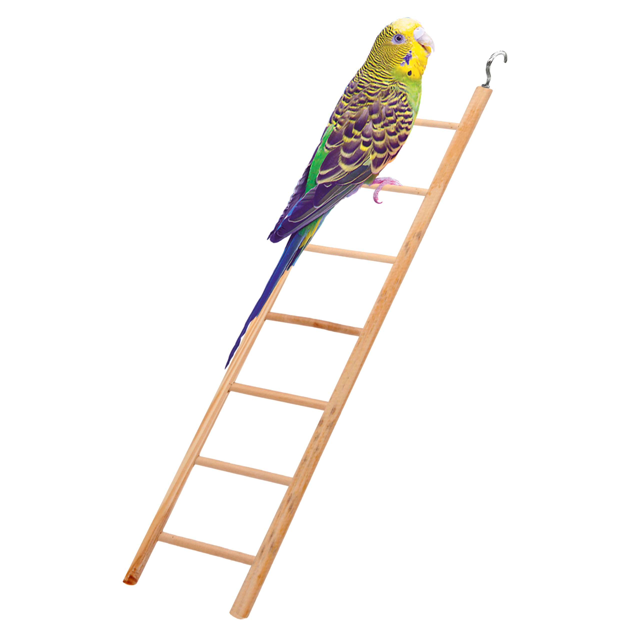 Penn-Plax 7-Step Wooden Bird Ladder | Provide Exercise And Entertainmet For Your Bird | Looks Great | Durable And Safe