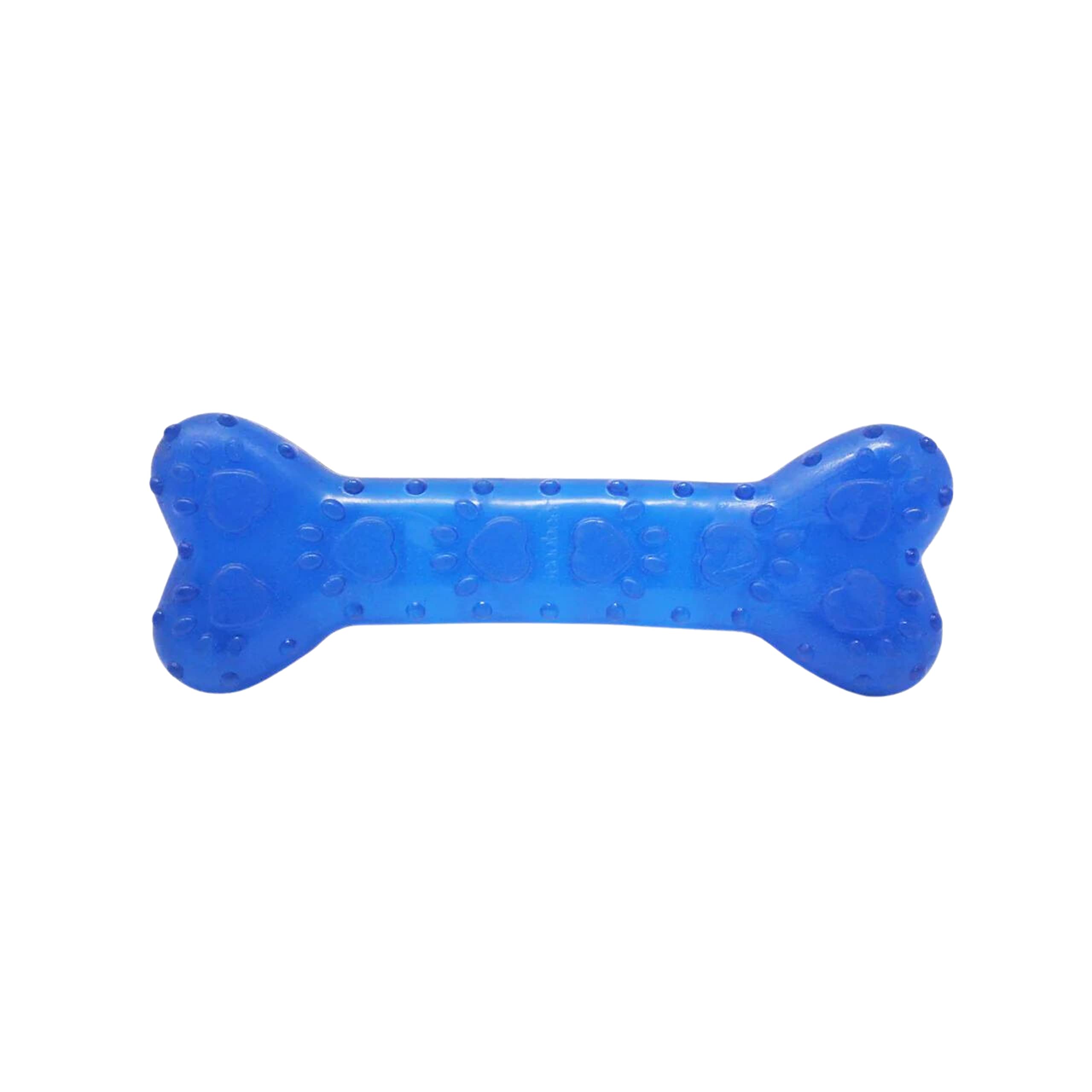 Foodie Puppies Durable Interactive NonToxic Rubber Jelly Paw Print Bone Chew Toy (Color May Vary) | Suitable For All Breed Size