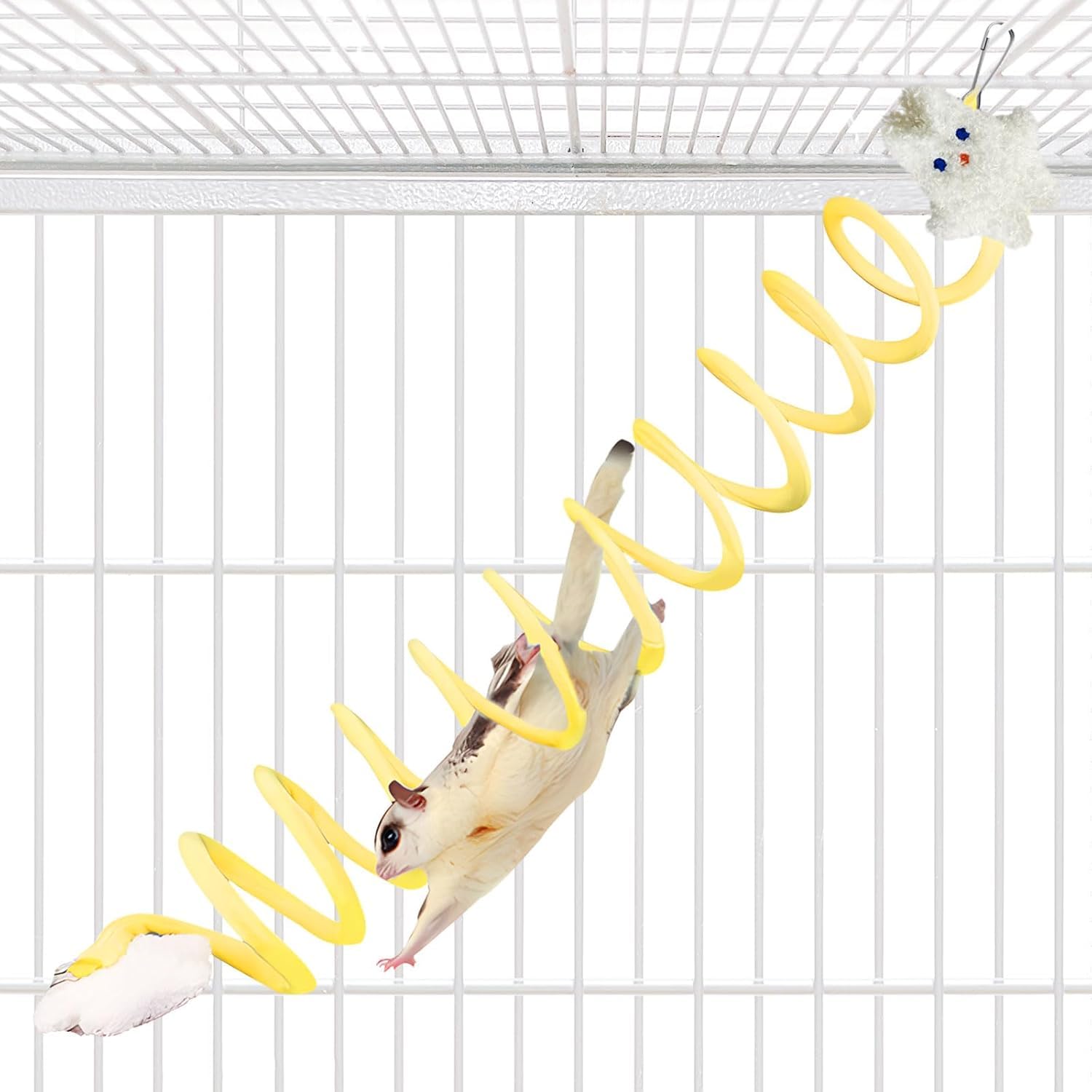 Jevnd Sugar Glider Toys, Elastic Sugar Glider Climbing Ropes, Hanging Sugar Cage Accessories, Rat Enrichment Climbing Toys, Soft
