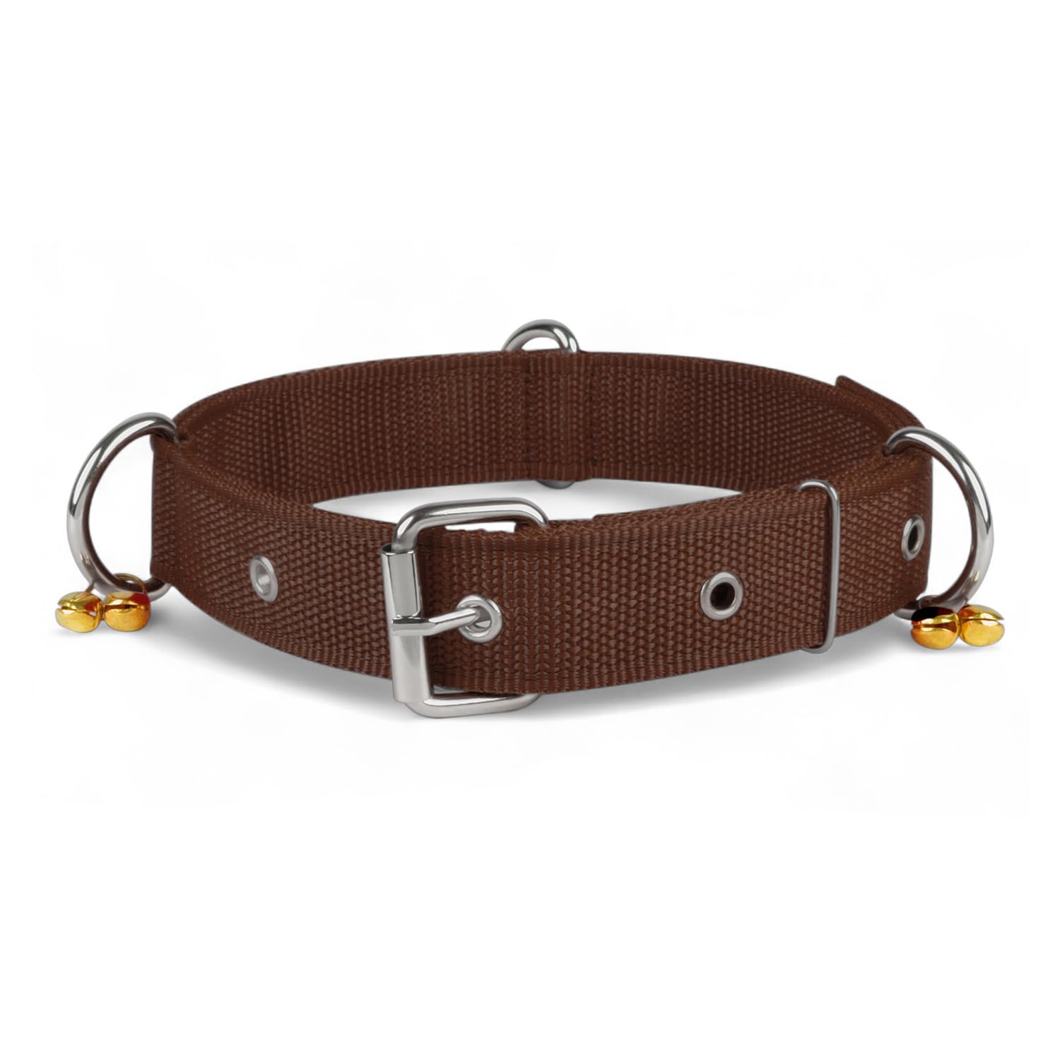 Aik India Dog Collar Belt For Large Dogs, Adjustable Stylish Nylon Dog Neck Belt Collar With Bell For Labrador Golden Retriever 