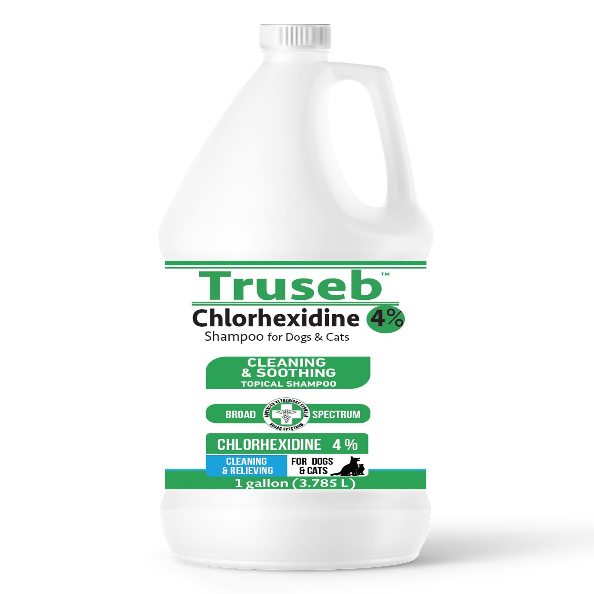 Truseb Topical Chlorhexidine 4% Shampoo For Dogs, Cats, And Horses With Plum/Blueberry Scent - 1 Gallon