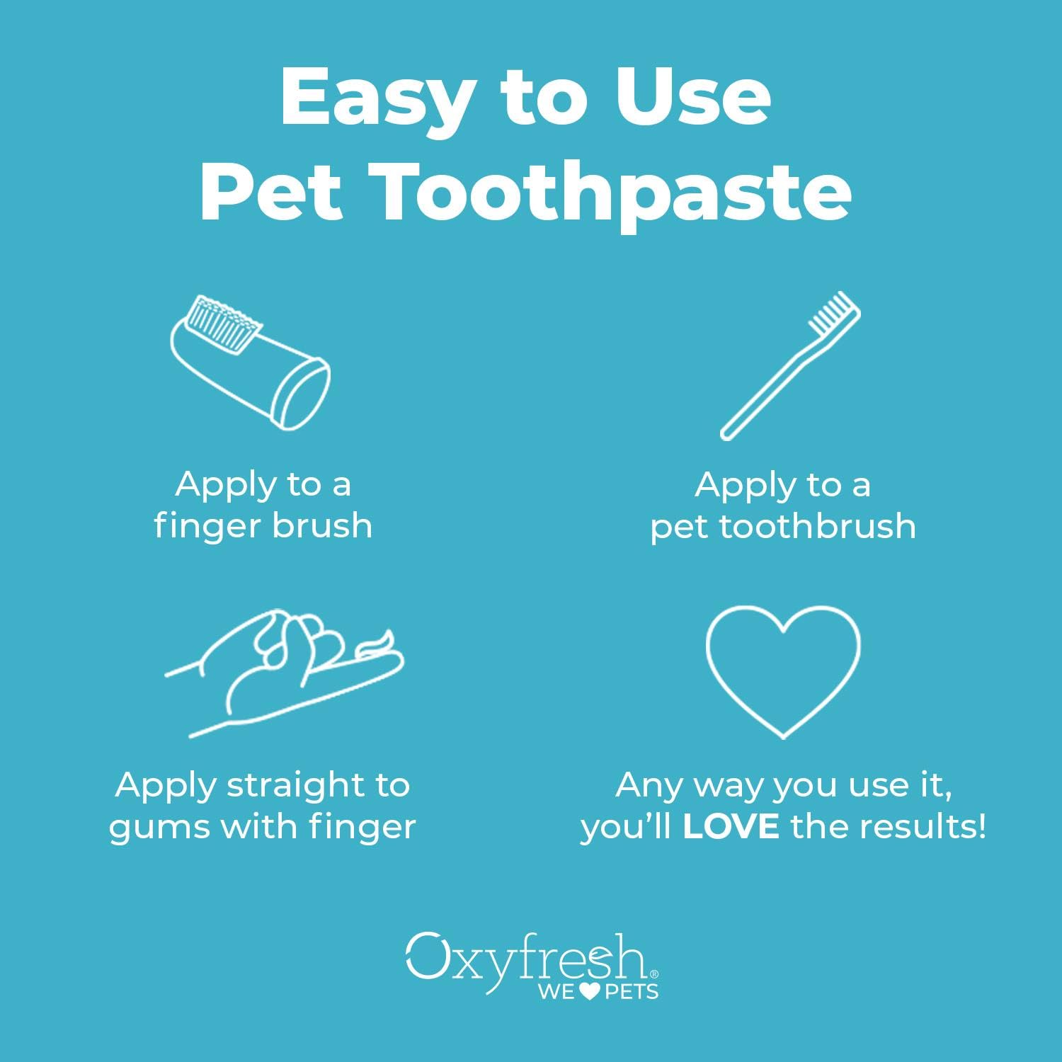 Oxyfresh Premium Dog Toothpaste - Best Dog Teeth Cleaning & Dog Plaque and Tartar Fighter - Safe for Cat Toothpaste Too - Vet Fo