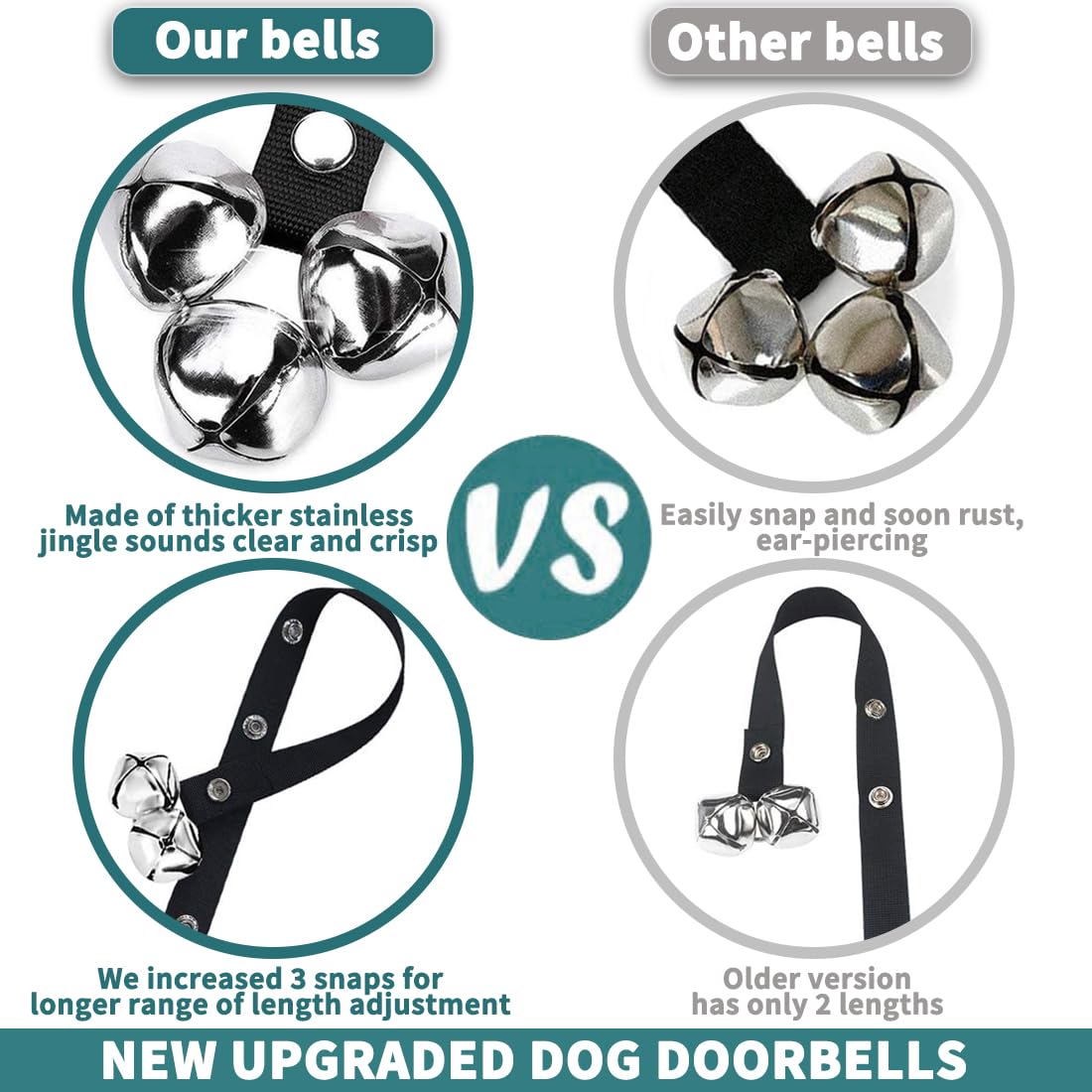 Bluetree 2 Pack Dog Doorbells Premium Quality Training Potty Great Dog Bells Adjustable Door Bell Dog Bells For Potty Training Y