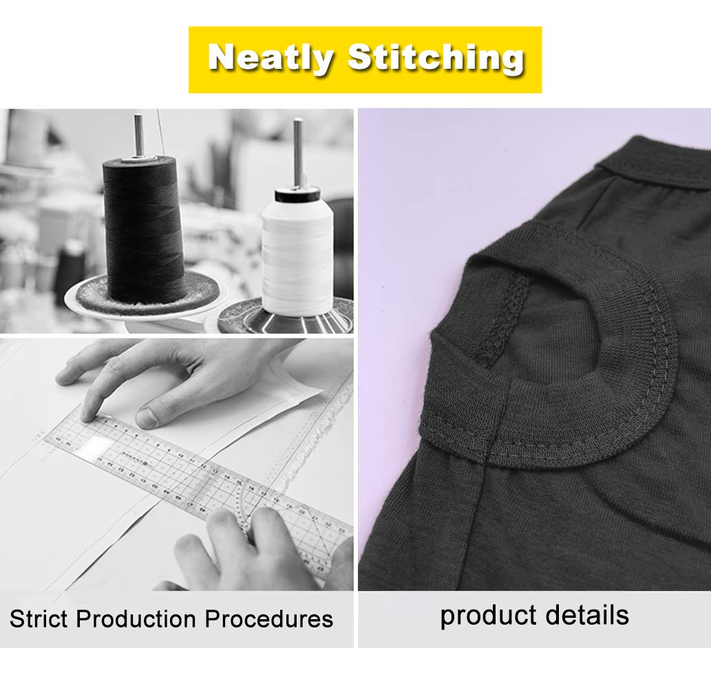 Chol&Vivi Dog Shirt, Cotton Apparel 4Pcs, Soft Thin T-Shirts, S (16' Chest), Light Blue, Green, Red, Orange, Lightweight, Comfor