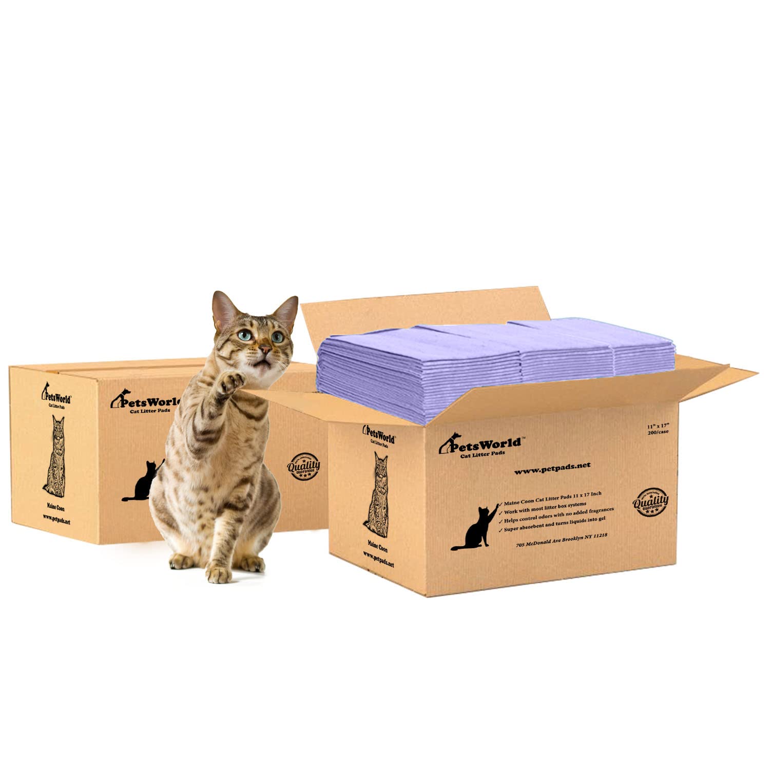 Petsworld Cat Pad Refills For Tidy Cats Breeze Litter System (400 Pads)