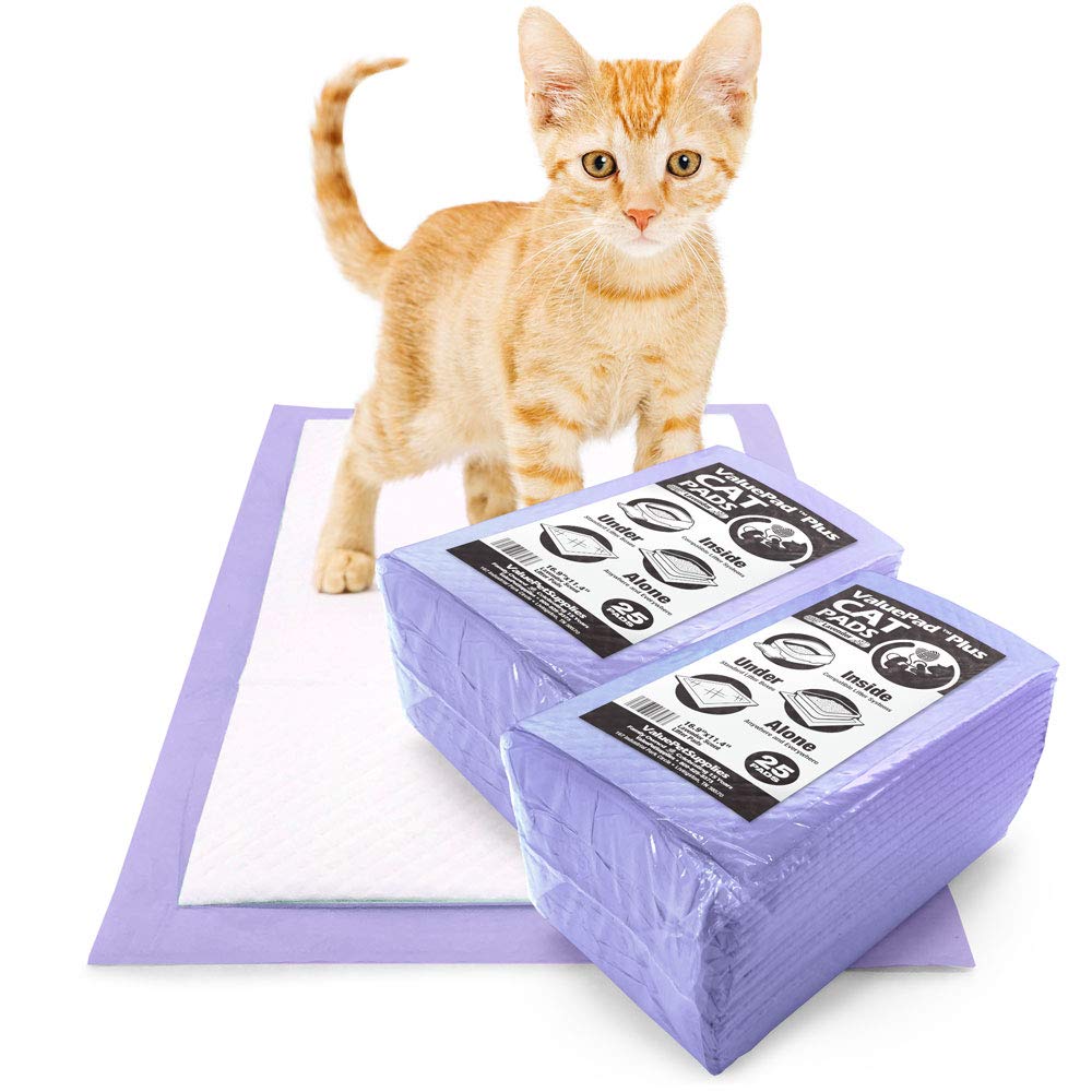 ValuePad Plus Cat Litter Pads, 16.9x11.4 Inch, Lavender Scent, 50 Count - Breeze Compatible Refills - Quick-Dry, Super Absorbent