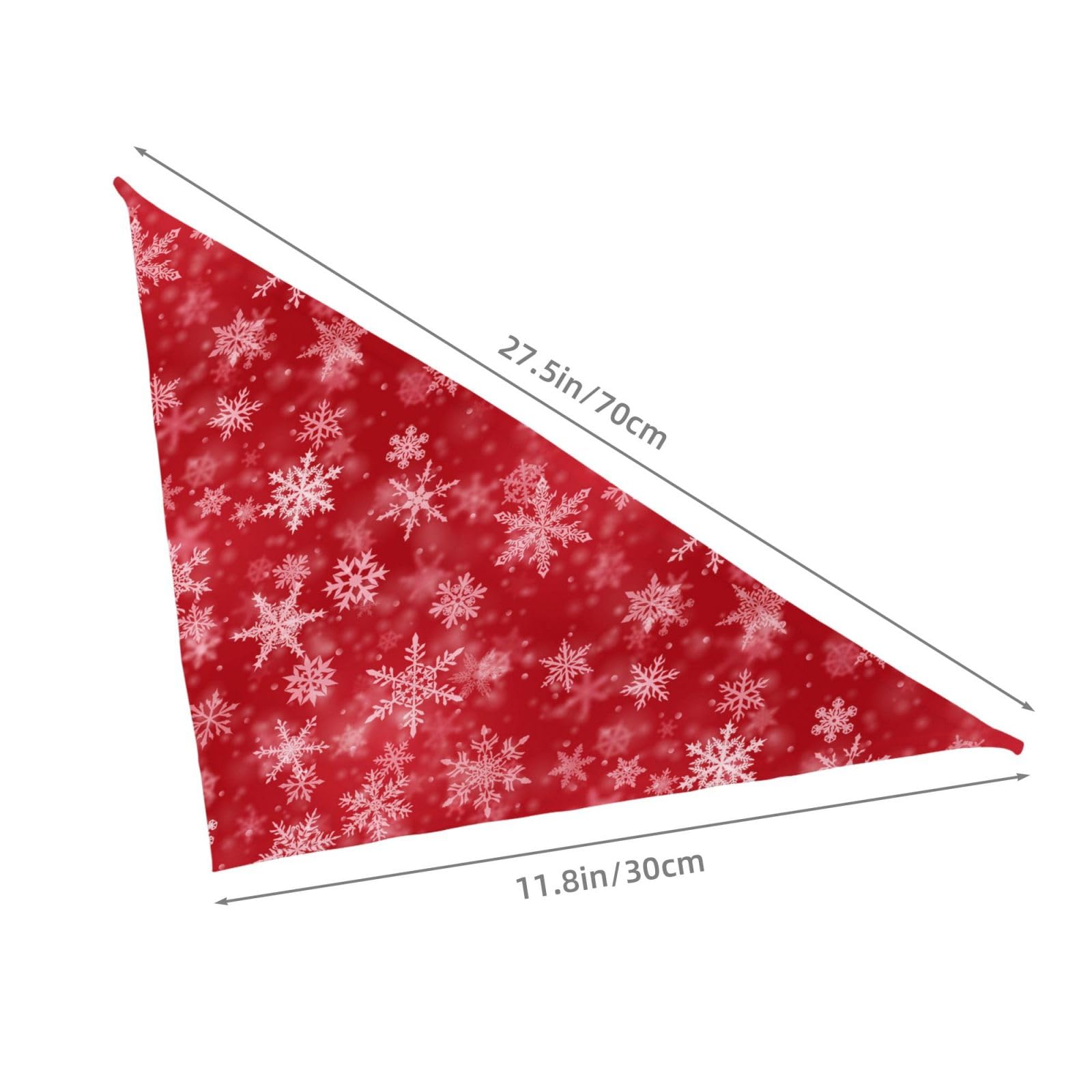 Christmas Snowflake Red Dog Bandana Scarf Triangle Bibs Pet Accessories Cat Kerchief